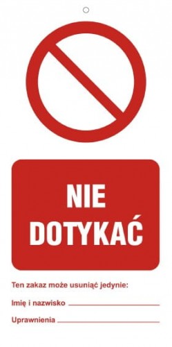 Zawieszka – Nie dotykać